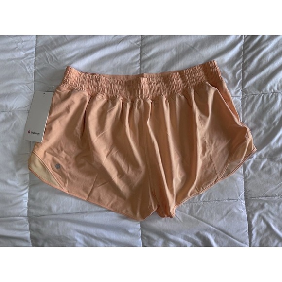 NEW Lululemon Hotty Hot Shorts Size 14 HR High Rise 2.5" Lined Rock Melon NWT - Picture 6 of 11